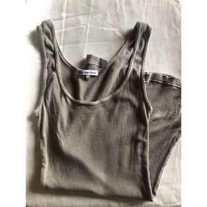 James Perse Ribbed Daily Cotton Tank Size 1